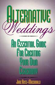 Cover of: Alternative weddings by Jane Ross-Macdonald