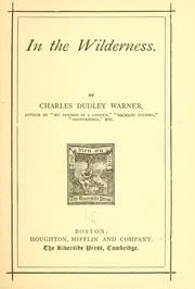 Cover of: In the wilderness. by Charles Dudley Warner