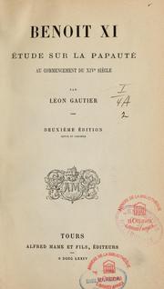 Cover of: Benoit XI: étude sur la papauté au commencement du XIVe siècle