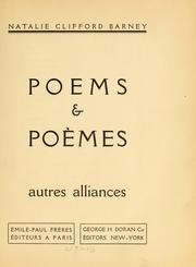 Cover of: Poems & poèmes: autres alliances