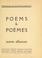 Cover of: Poems & poèmes