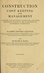 Cover of: Construction cost keeping and management by Halbert Powers Gillette