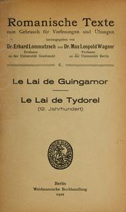 Cover of: Le lai de Guingamor: Le lai de Tydorel : (12. Jahrhundert)