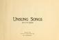 Cover of: Unsung songs