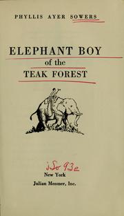 Cover of: Elephant boy of the teak forest.