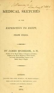 Cover of: Medical sketches of the expedition to Egypt from India
