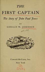 Cover of: The first captain: the story of John Paul Jones.