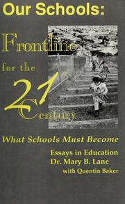 Cover of: Our Schools: Frontline for the 21st Century