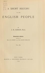 Cover of: A short history of the English people