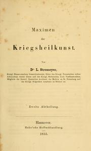 Cover of: Maximen der Kriegsheilkunst