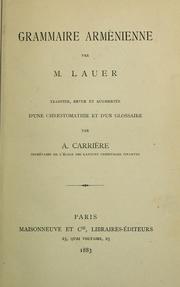 Cover of: Grammaire arménienne by Max Lauer