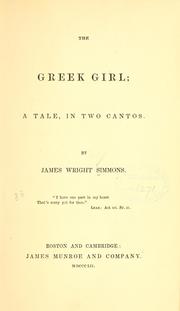 Cover of: The Greek girl: a tale, in two cantos.