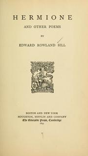 Cover of: Hermione, and other poems by Edward Rowland Sill