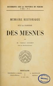 Mémoire historique sur la paroisse des Mesnus by H. Godet