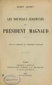 Les Nouveaux jugements du président Magnaud \ by Paul Magnaud