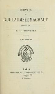 Cover of: Œuvres de Guillaume de Machaut by Guillaume de Machaut