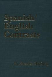 Cover of: Spanish/English Contrasts by Melvin Stanley Whitley