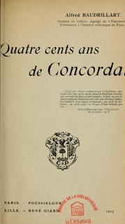 Cover of: Quatre cents ans de Concordat by Alfred Baudrillart
