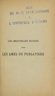 Cover of: Les merveilles divines dans les âmes du purgatoire by Carlo Gregorio Rosignoli