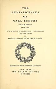 Cover of: The reminiscences of Carl Schurz ... by Carl Schurz, Carl Schurz