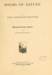 Cover of: Poems of nature | John Greenleaf Whittier