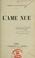 Cover of: L'âme nue