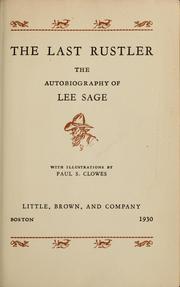 Cover of: The last rustler by Lee Sage