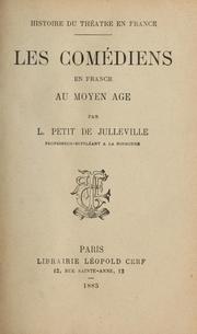 Cover of: Histoire du théâtre en France.: Les comédiens en France au moyen âge