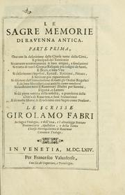 Cover of: Le sagre memorie di Ravenna antica ...