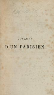 Cover of: Voyages d'un parisien