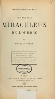 Cover of: Les épisodes miraculeux de Lourdes