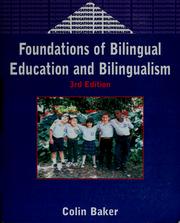 Cover of: Foundations of bilingual education and bilingualism