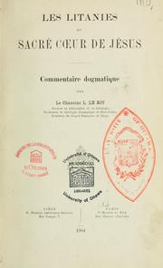 Cover of: Les litanies du Sacre-Coeur de Jesus by L. Le Roy