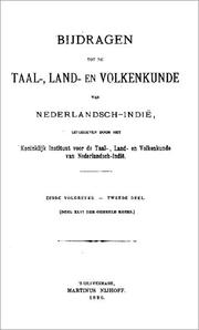 Cover of: Bijdragen tot de Taal-, Land- en Volkenkunde van Nederlandsch-Indië by 