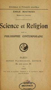 Cover of: Science et religion dans la philosophie contemporaine