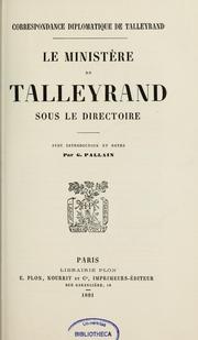 Cover of: Correspondance diplomatique de talleyrand