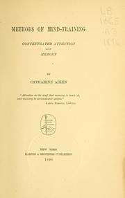 Cover of: Methods of mind-training by Catharine Aiken