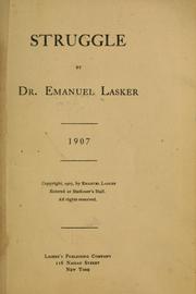 Cover of: Struggle by Emanuel Lasker