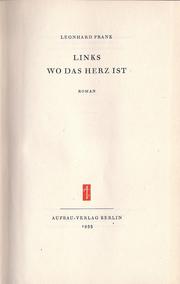 Cover of: Links, wo das Herz ist by 