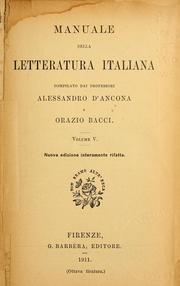 Cover of: Manuale della letteratura italiana