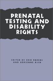 Cover of: Prenatal Testing and Disability Rights (Hastings Center Studies in Ethics)