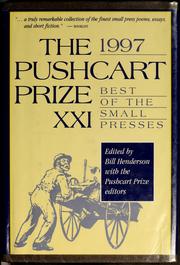 Cover of: The 1997 Pushcart prize XXI: best of the small presses