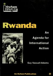 Cover of: Rwanda: an agenda for international action