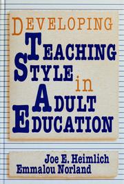 Cover of: Developing teaching style in adult education by Joe E. Heimlich