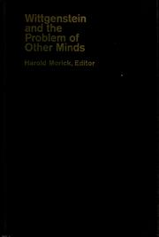 Cover of: Wittgenstein and the problem of other minds.