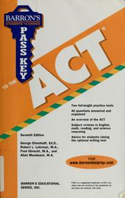 Cover of: Pass key to the ACT by George Ehrenhaft