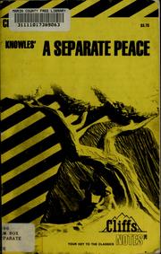 Cover of: A separate peace by Cary M. Roberts, Cary M. Roberts