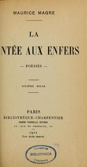 Cover of: La montée aux enfers: poésies