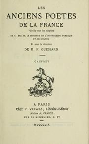 Cover of: Gaufrey: chanson de geste