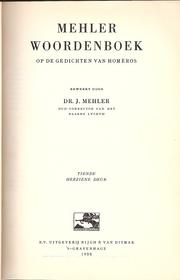 Cover of: Woordenboek op de gedichten van Homèros